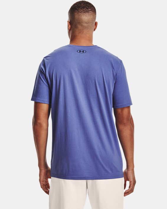 Men's UA Multi Color Collegiate Short Sleeve, Purple, pdpMainDesktop image number 1